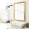 Amanti Art Mirror Makeover Bathroom Mirror Frame Border Kit - Fully Assembled Peel and Stick Frame - Mirror NOT Included - Grace Brushed Gold Trim